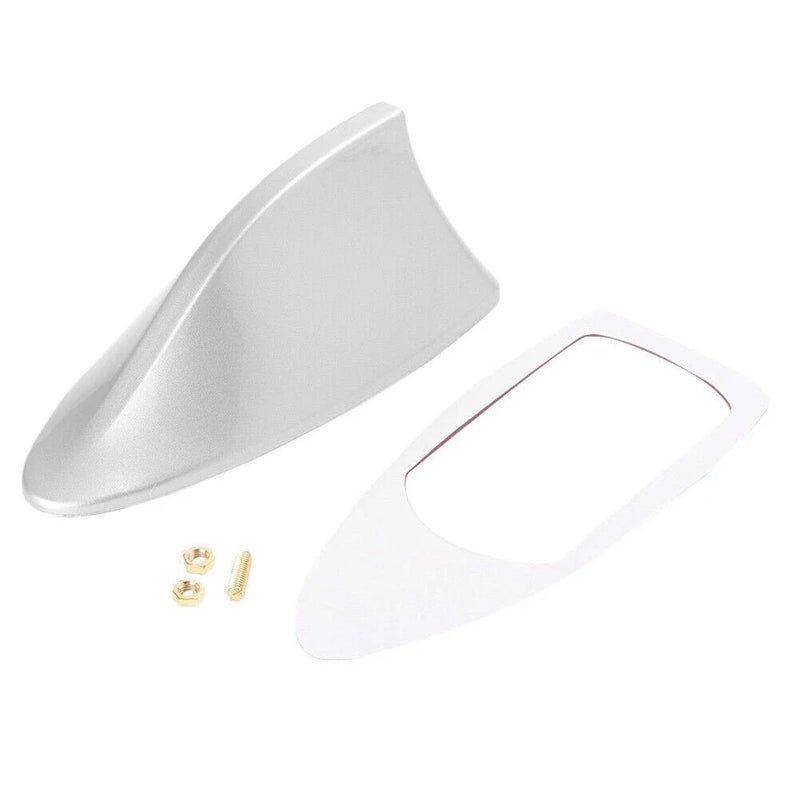 Universal Car - FM / AM Radio Receiver - Silver Shark Fin Roof Antenna
