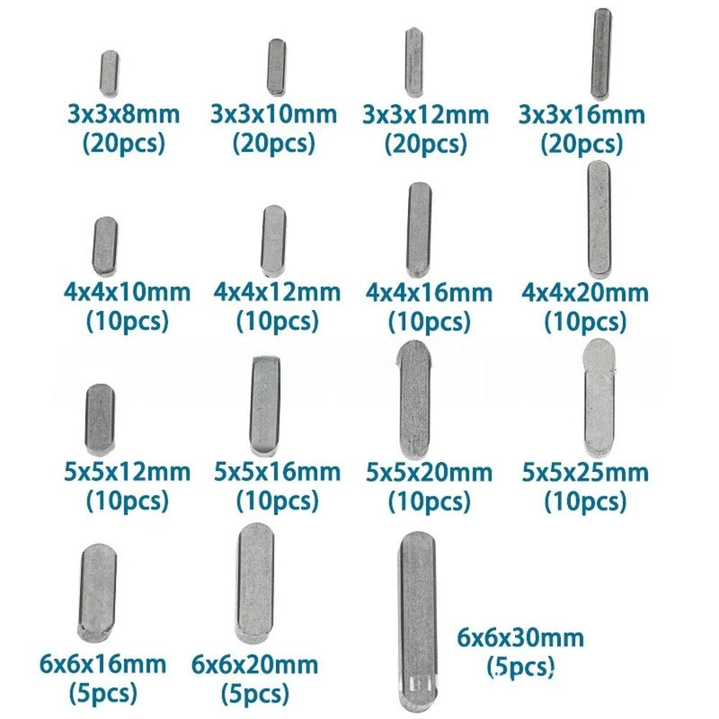 Technical Use 175 x Parallel Drive Shaft Key Stock Set Carbon Steel