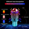 Motorcycle LED Headlight Lens Bulb H4 H6 BA20D