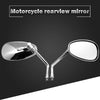 Honda Cruiser Chopper 10mm Chrome Oval Side Rearview Mirrors