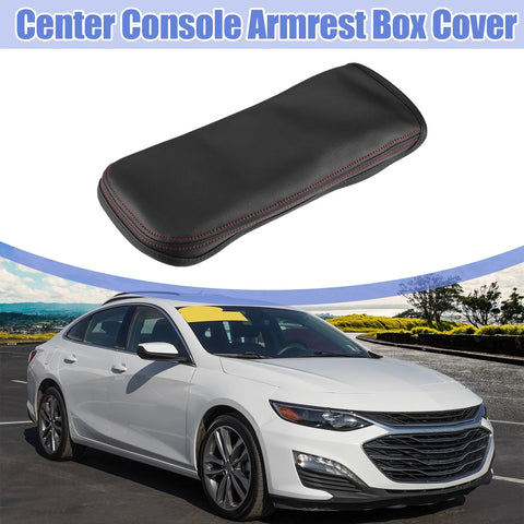 Chevrolet Malibu Black Red Center Console Armrest Box Cover (2016-2023)