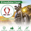 Motorcycle Aluminum Rubber Red Hand Grips Cover Kit