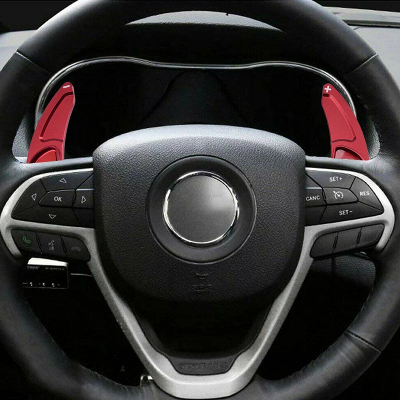 Dodge Charger Challenger 2 x Red Shift Paddle Extensions (2015-2023)