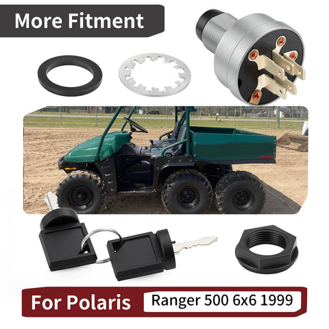 Polaris Ranger 500 6x6 Ignition Switch w/ 2 Keys (1999)