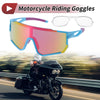 Motorcycle Goggles Motorcycle Riding Multicolor Lens Blue Red Spots Frame PC