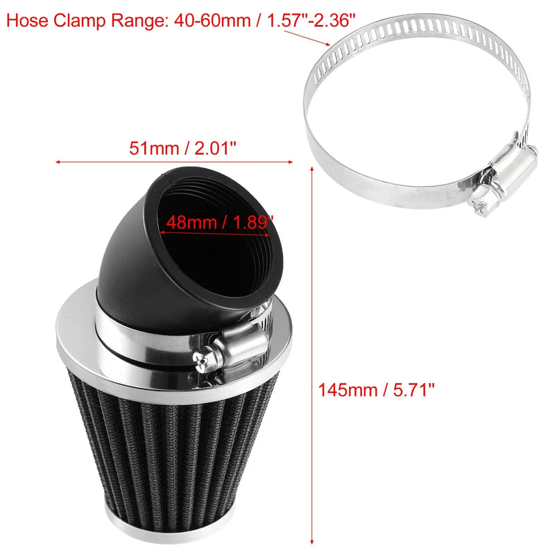 Honda Universal 48mm 45�� Air Intake Filter Cleaner