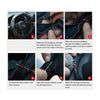 15" Microfiber Leather Car Steering Wheel Cover Soft Breathable