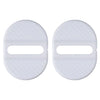 1x White Carbon Fiber Car Lock Cover Trim