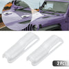 Jeep Wrangler JL JLU White Engine Hood Hinge Covers (2018-2021)