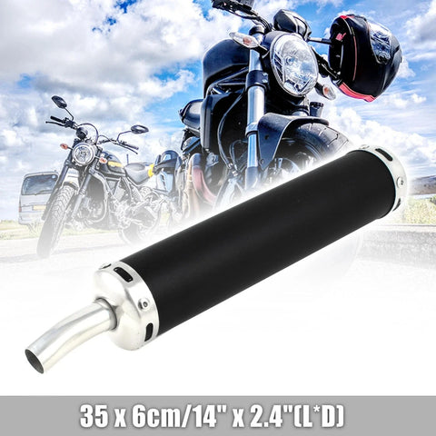 Autobicycle Stainless Steel Exhaust Tip 25mm Inlet Dia Rear Pipe Muffler