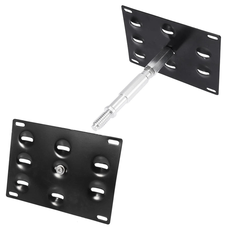Ford Front Bumper Tow Hook License Plate Mount Bracket Set