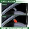 Car / SUV / Motorcycles 30pcs 12mm Tire Valve Stem Caps Plastic Red