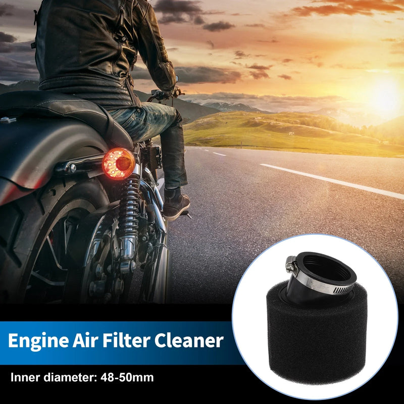 Make Model Air Filter / 48–50mm / Motorcycle Universal Rubber Foam Black