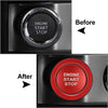 Toyota Tacoma, Yaris, Prius, RAV4 Red Engine Start Stop Push Button Cover Ring (2005-2023)