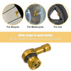 Motorcycle Pair Gold Tone 90 Degree Tire Valve Stems Caps 11.3mm