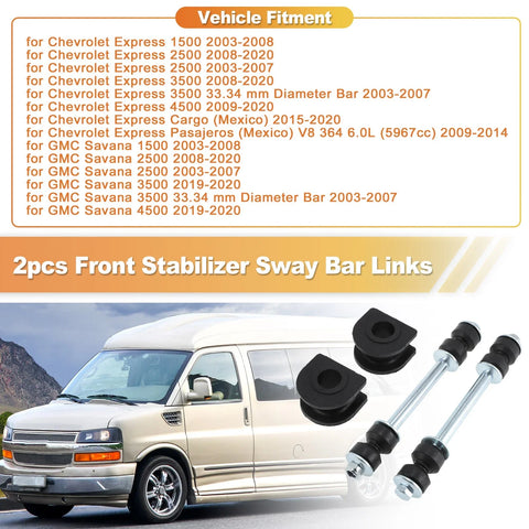 Chevrolet Express 1500 2500 3500 Sway Bar Link Kit