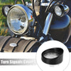 Harley Dyna 2 x Turn Signal Light Covers with Black Visor