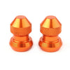 Car Auto Wheel Accessories Orange Tire Valve Stems Dust Covers