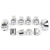 Harley Touring Chrome 10pc Hand Control Switch Housing Button Cap Set (1996-2013)