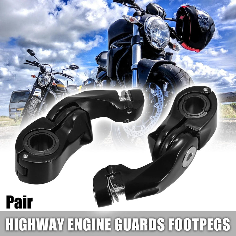 Harley Foot Pegs / 1 Pair / Short Angled Mount