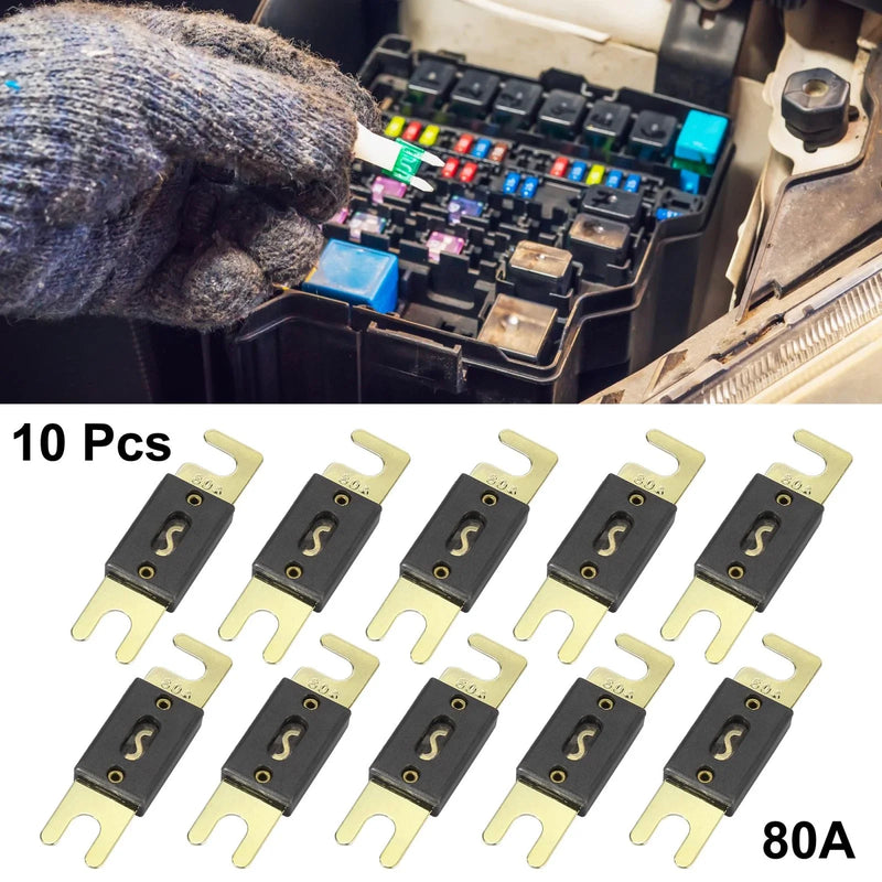 Car, Truck, Motorcycle, Boat, Audio 10 x 80A ANL Fuse