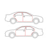 Mercedes-Benz W124 200TE 220TE 280TE 300TE 250TD Door Weatherstrip Set