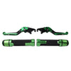 Kawasaki ZX6R Green Extendable Brake Clutch Levers Grip Set (2005-2023)