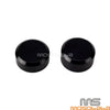 Harley Sportster S, Pan America Smooth Black Rear Axle Nut Caps (2021-2023)