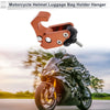 Motorcycle L-Shape Aluminum Alloy Motorcycle Hanging Hook 60mm Orange-Black