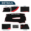 Toyota Prius 30 Series (2009-2015) - Black Red 1 Set Dashboard Cover Mat