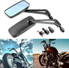 CHOPPER CRUISER BOBBER CAFE RACER 8/10mm BLACK MOTORCYCLE MIRRORS
