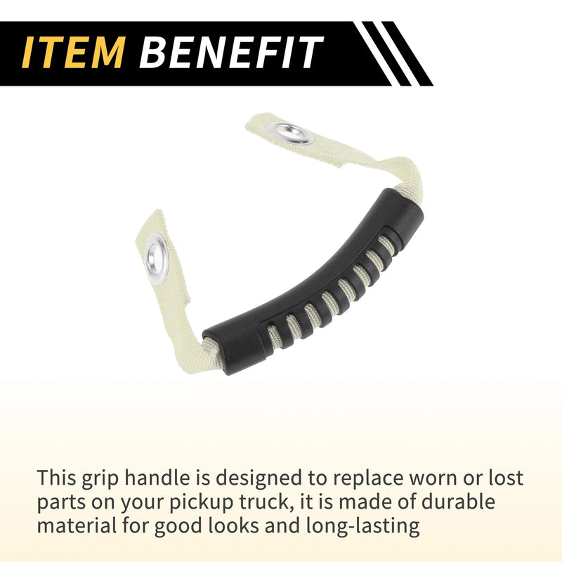 Jeep Wrangler Roof Rope Handle with Hole White 2 x Roll Bar Grab Handles