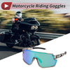 Motorcycle Riding Goggles Green Lens Gray Frame Cycling Sunglasses PC UV400