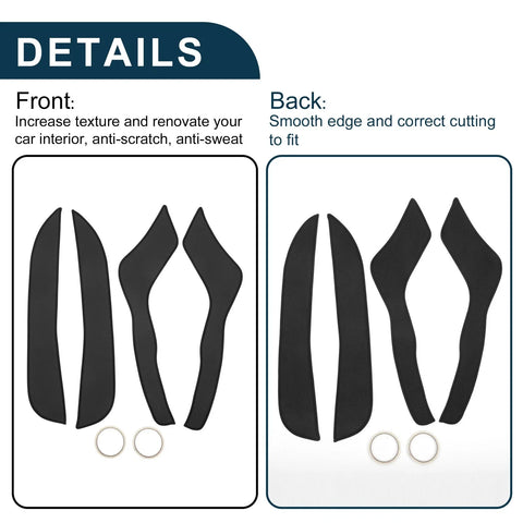 Ford Explorer (2016) - Black Set Car Door Anti Kick Pad Sticker Protector