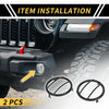 Jeep Wrangler (2007-2017) Black 2 x Turn Signal Light Grill Guard Covers