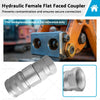 Bobcat Hydraulic Female Flat Faced Coupler 1/2" Body 3/4" SAE Thread