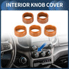 Dodge RAM (2018-2022) 5x Orange Volume Switch Knob Cover Ring