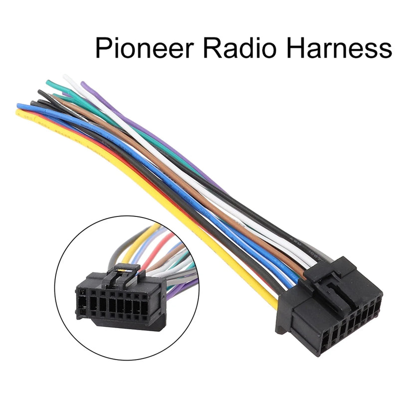Pioneer Car Radio Wiring 16-Pin Connector Harness