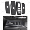 Toyota Prado LC250 4Pcs Window Lift Panel Trim ABS Carbon Fiber (2024-2025)