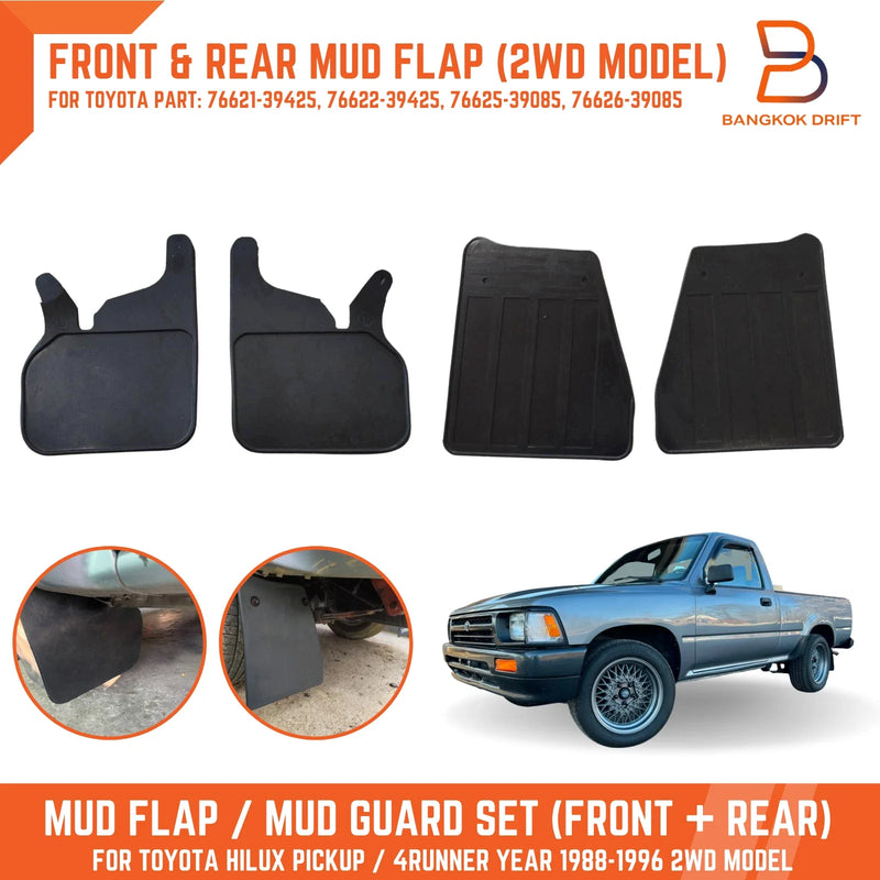 Toyota Hilux 4Runner LN80 LN90 Black Mud Flap Splash Guards (88-96)