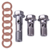 Yamaha, Kawasaki, Suzuki 3 x M10 x 1.25 Motorcycle Brake Banjo Bolts