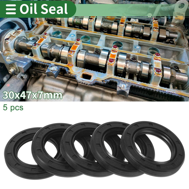 TG4 Oil Seal 30x47x7mm 5 Pcs Lip Seal Ring Rotary Shaft Seal NBR Rubber