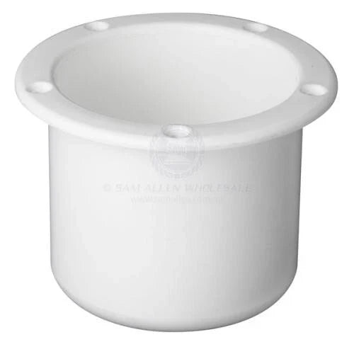 Boat, Caravan, RV Drink Holder - White Nylon Flush Mount