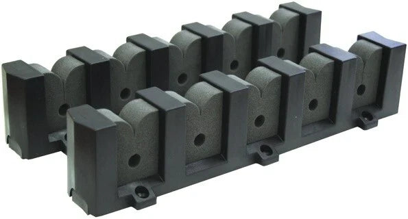 Boat Fishing Marine Storage Black Plastic 5 Rod Holder Horizontal Rack