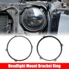 Jeep Wrangler JK 7" Round Headlight Mounting Bracket Rings (2007-2017)