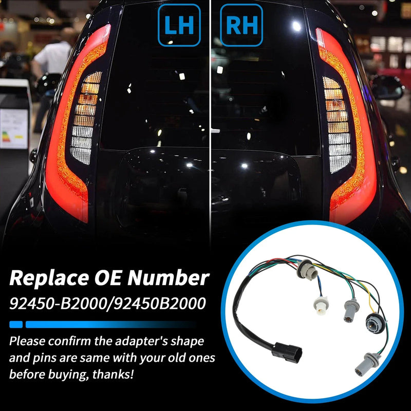 Kia Soul Taillight Bulb Socket Wiring Harness (2014-2019)