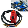 Universal Motorcycle - Red 7/8" Handlebar Ignition Switch