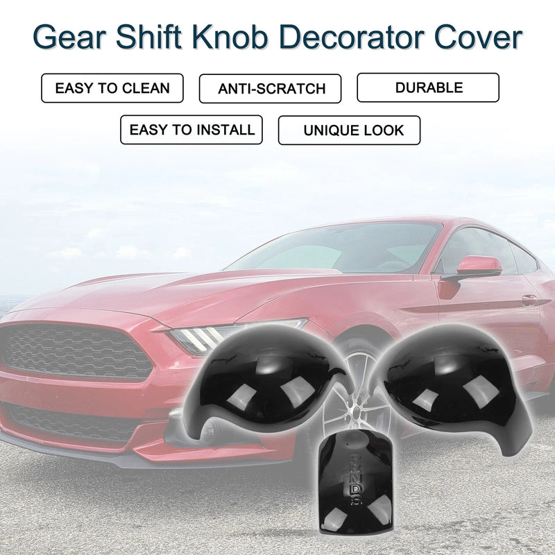 Ford Mustang (2015-2023) 1 x Set Black Gear Shift Knob Cover
