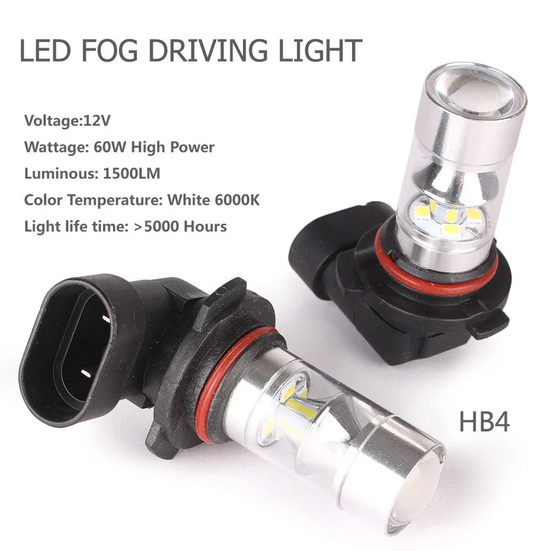 Car 60W HB4/9006 DRL LED Fog Light Bulbs