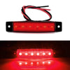 Truck Trailer RV Boat 2 x 6LED Red Sealed Turn Brake Stop Tail Light Lamp